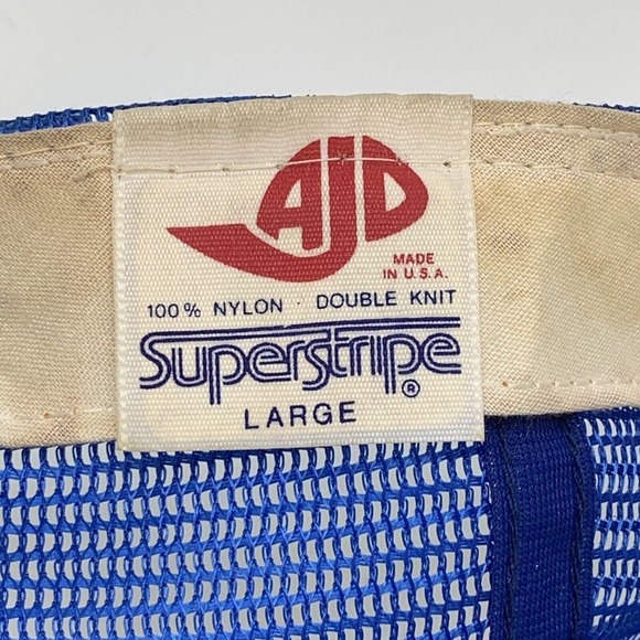 Vintage Kansas City Royals Mesh Back Trucker Snapback Hat Superstripe Large USA - Picture 8 of 15